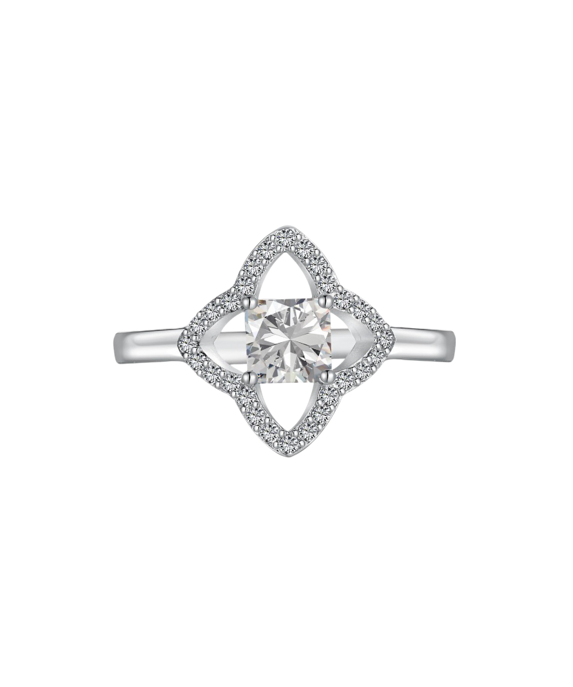 Hõbesõrmus tsirkoonidega