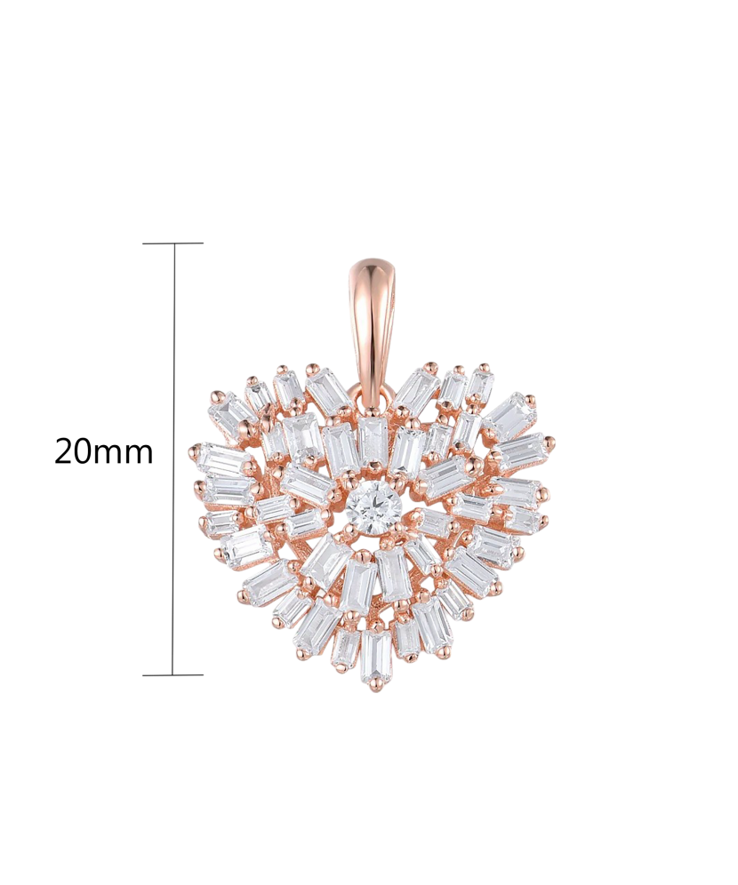 Kullatud hõbedast ripats tsirkooniga