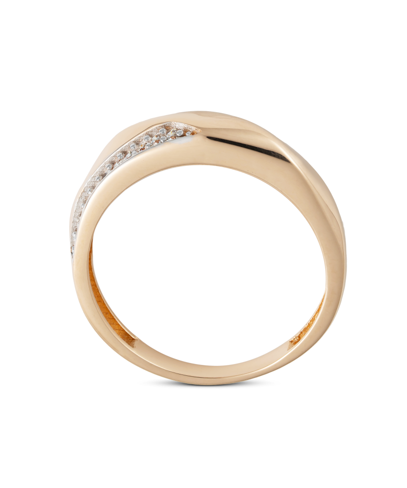 Золотое кольцо с цирконами