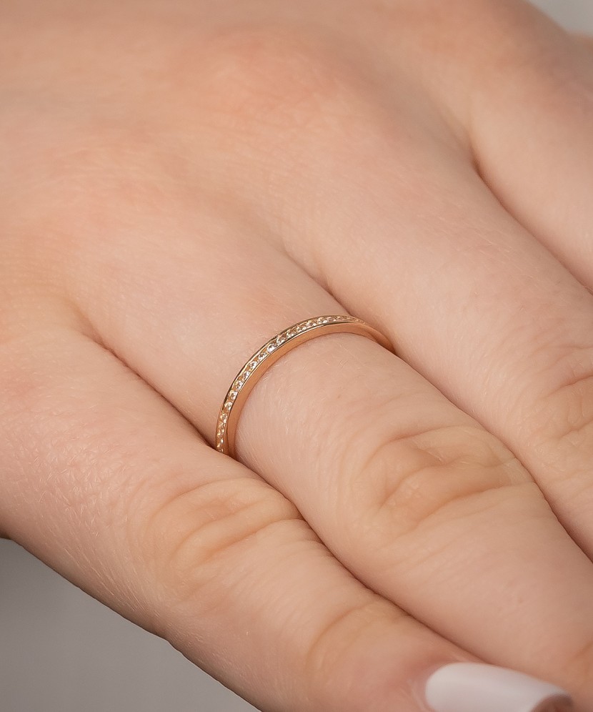 Kuldsõrmus tsirkoonidega Goldinga VX10-VX11ZR0169-R