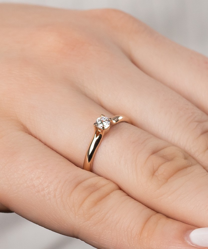 Kuldsõrmus tsirkooniga Goldinga X4-X3SZR0285-R-FCZ