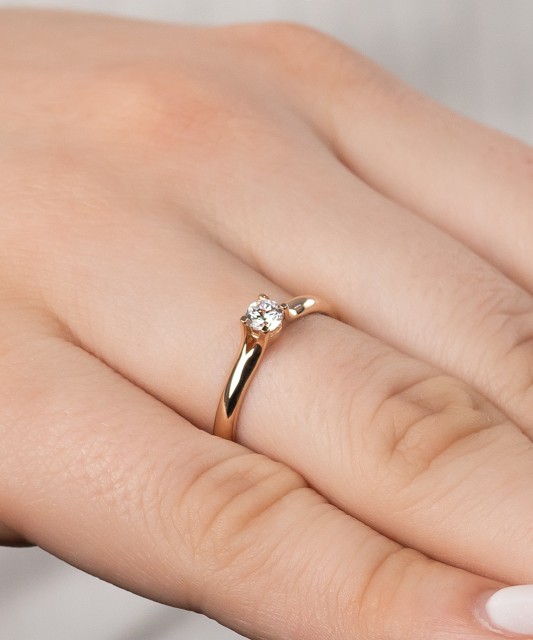 Kuldsõrmus tsirkooniga Goldinga X4-X3SZR0285-R-FCZ