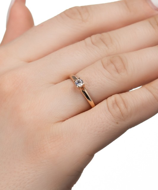 Kuldsõrmus tsirkooniga Goldinga X4-X3SZR0285-R-FCZ