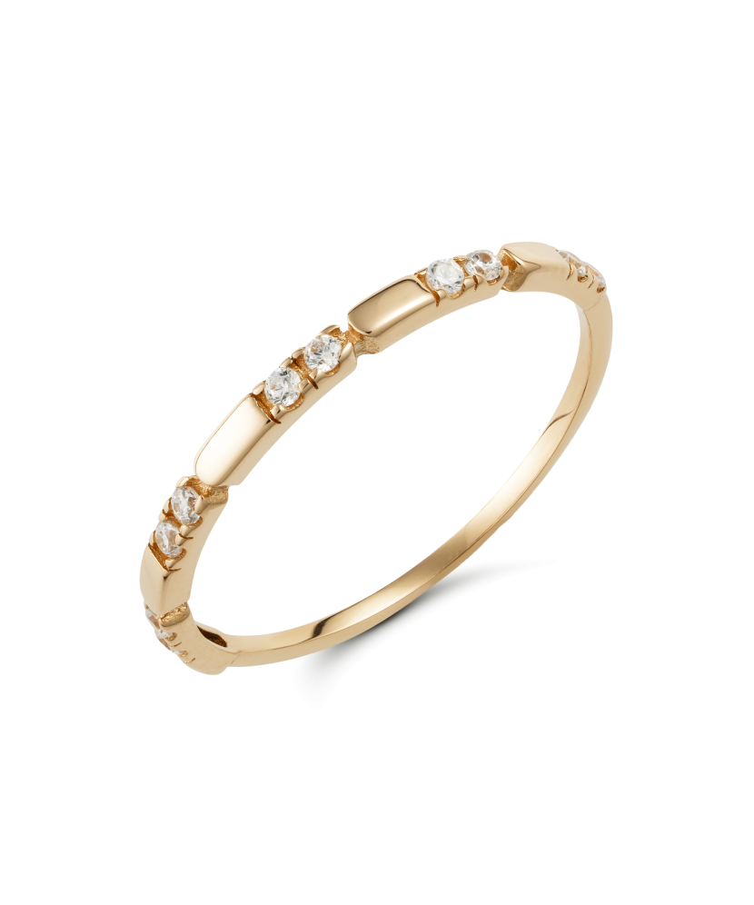 Kuldsõrmus tsirkoonidega Goldinga XXCR5596-R-FCZ/LP