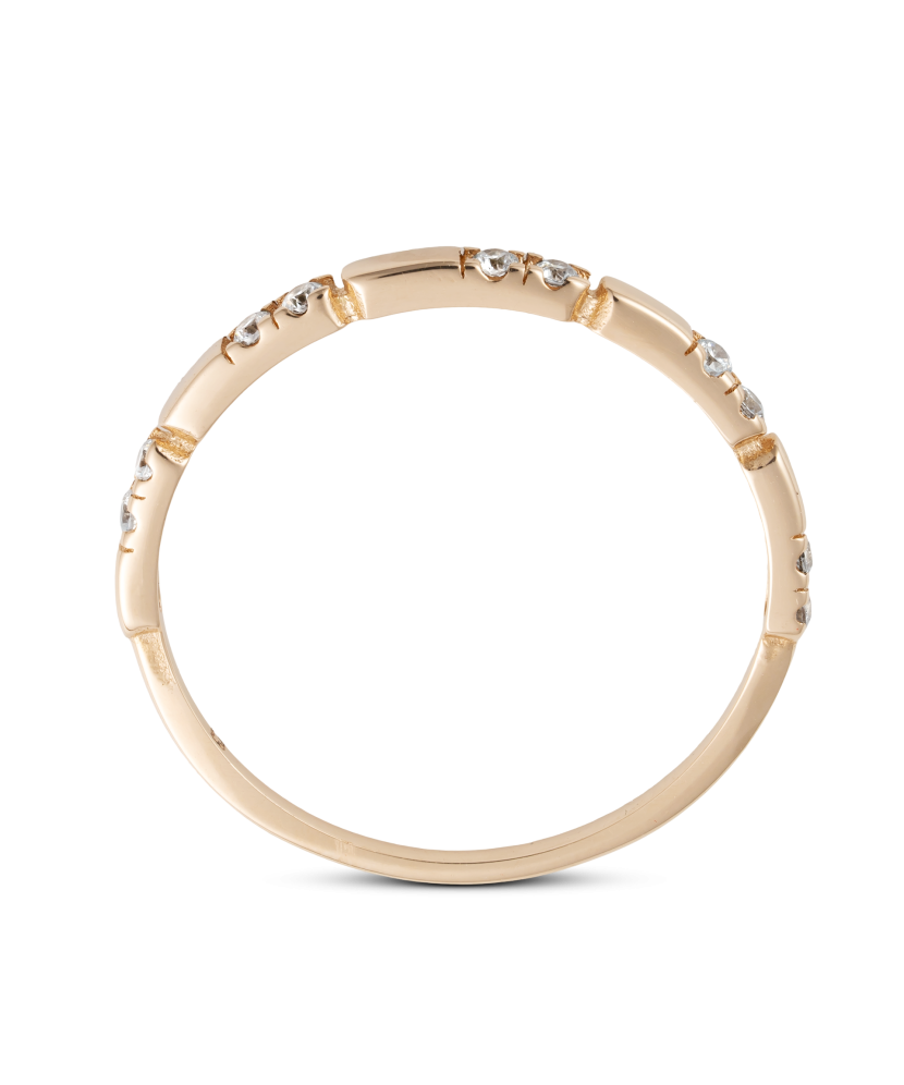 Золотое кольцо с цирконами