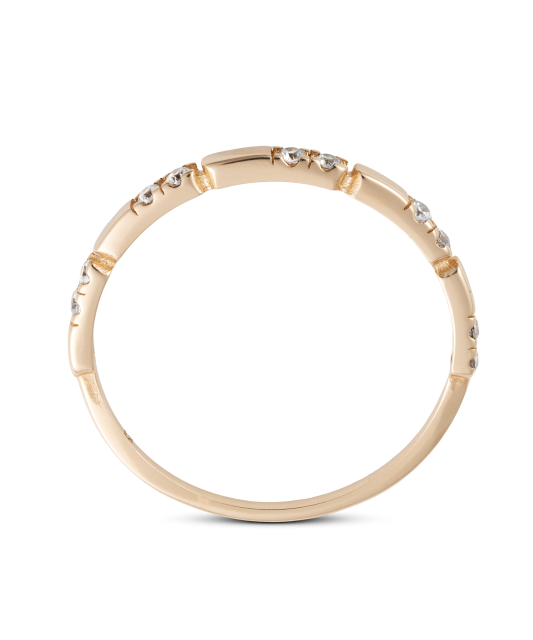 Kuldsõrmus tsirkoonidega Goldinga XXCR5596-R-FCZ/LP