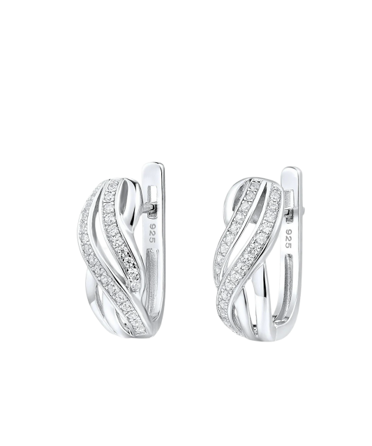 Серьги из серебра с цирконами