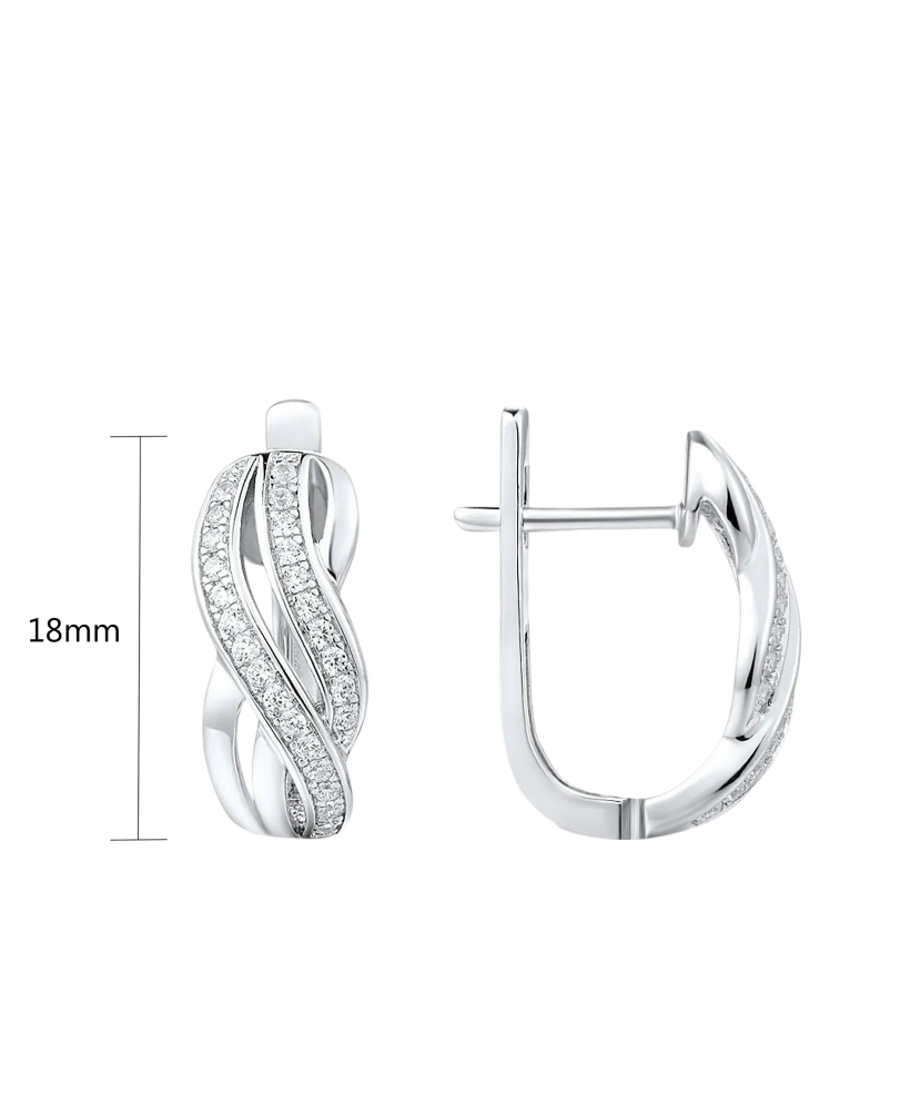 Серьги из серебра с цирконами