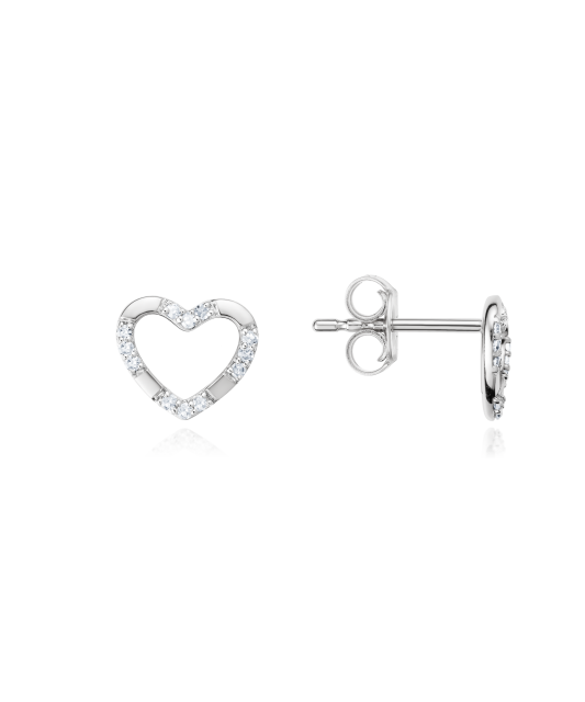 Valgest kullast kõrvarõngad briljantidega