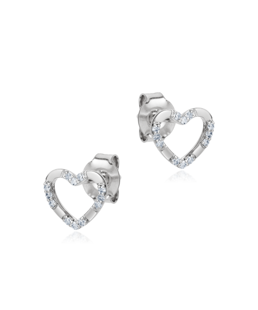 Серьги из белого золота с бриллиантами