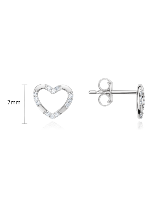 Valgest kullast kõrvarõngad briljantidega