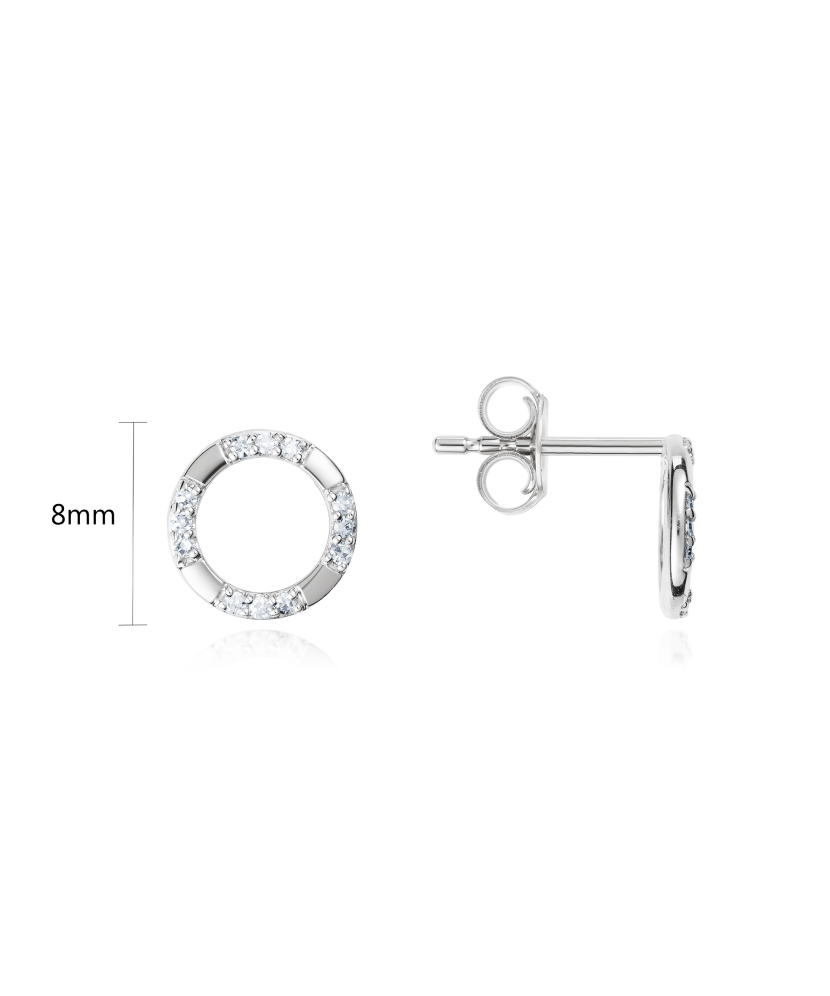 Valgest kullast kõrvarõngad briljantidega