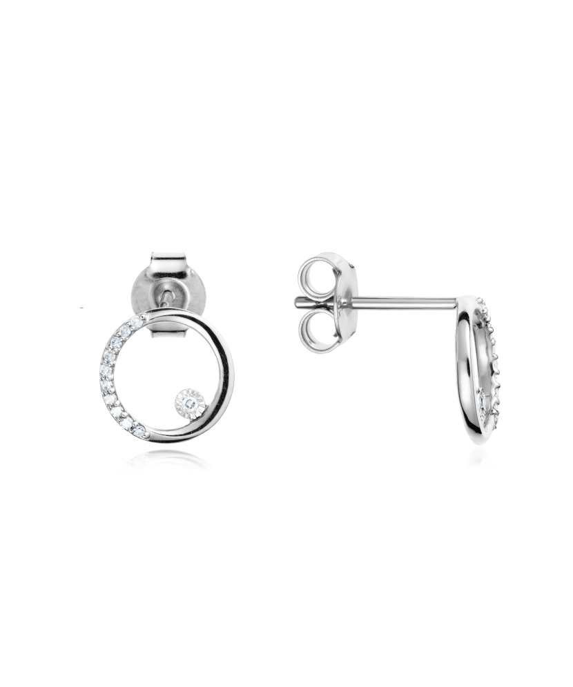 Серьги из белого золота с бриллиантами