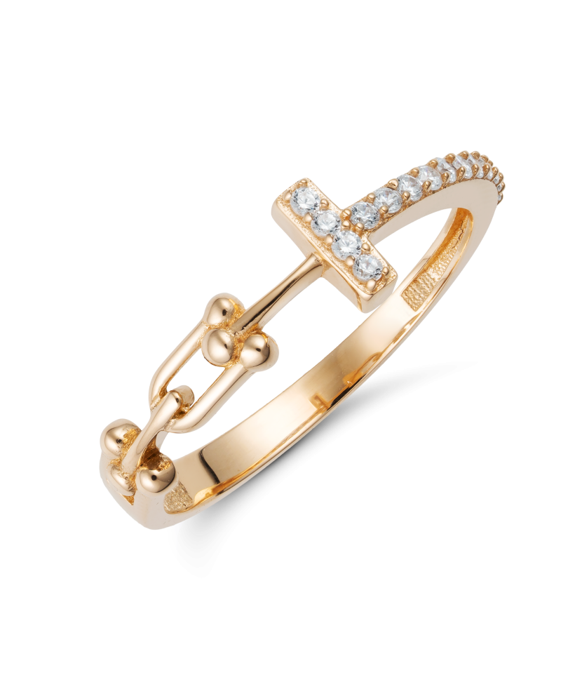 Kuldsõrmus tsirkoonidega