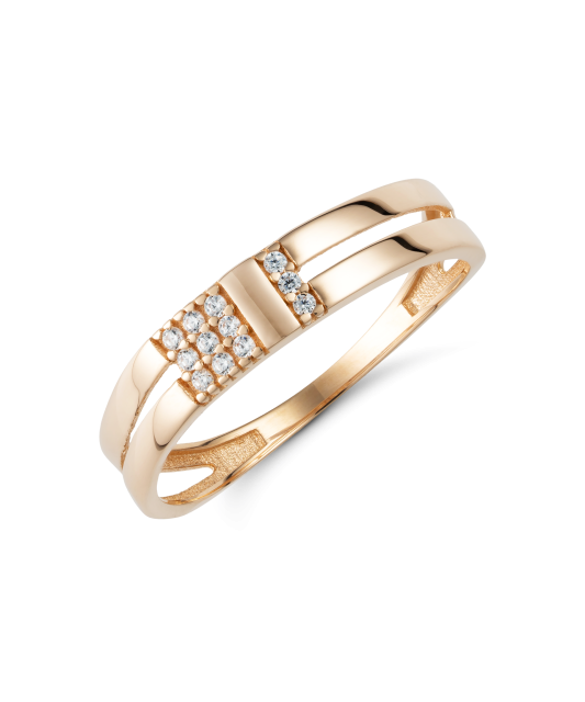 Золотое кольцо с цирконами