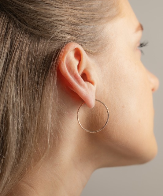 Kuldkõrvarõngad graveeritud rõngad 30mm