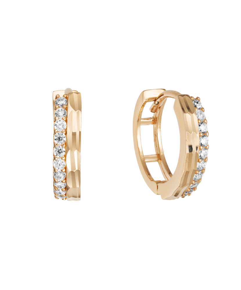 Kuldkõrvarõngad tsirkoonidega