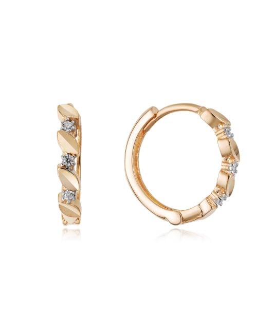 Kuldkõrvarõngad tsirkoonidega