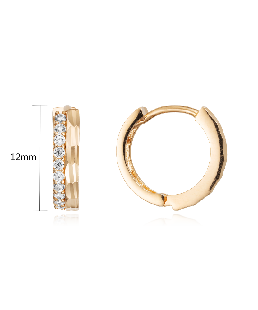 Kuldkõrvarõngad tsirkoonidega