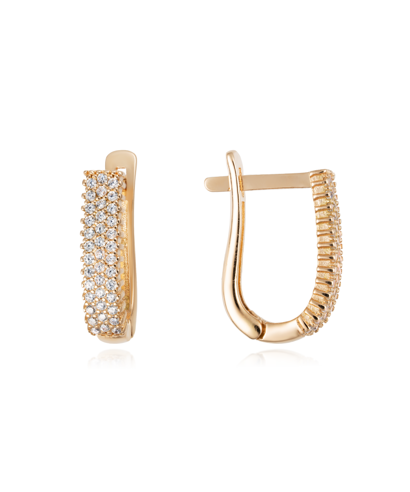 Kuldkõrvarõngad tsirkoonidega