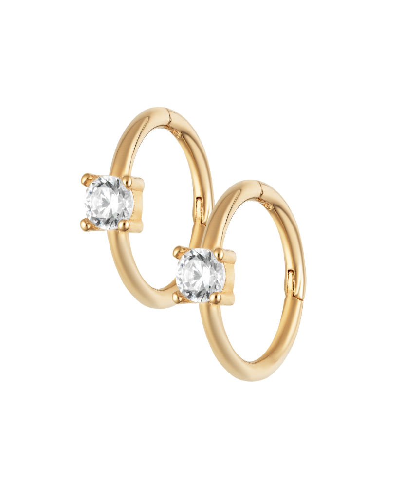 Kuldkõrvarõngad tsirkoonidega