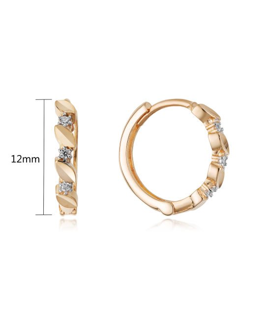 Kuldkõrvarõngad tsirkoonidega