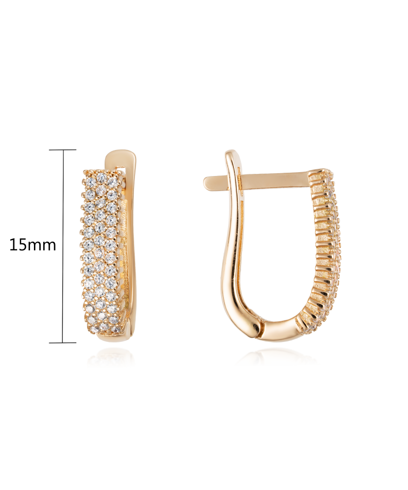 Kuldkõrvarõngad tsirkoonidega