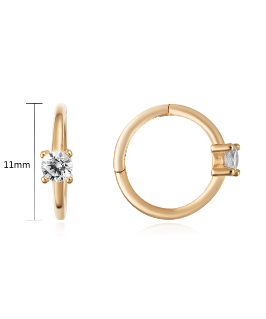 Kuldkõrvarõngad tsirkoonidega