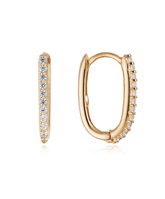 Kuldkõrvarõngad tsirkoonidega