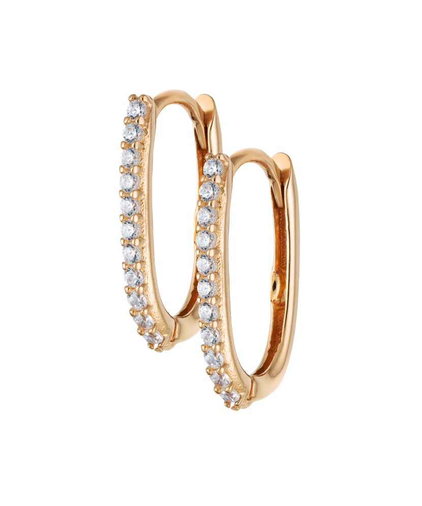 Kuldkõrvarõngad tsirkoonidega