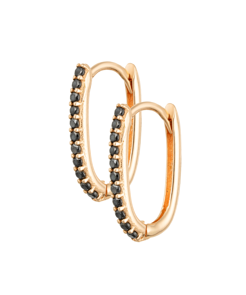 Золотые серьги с цирконами