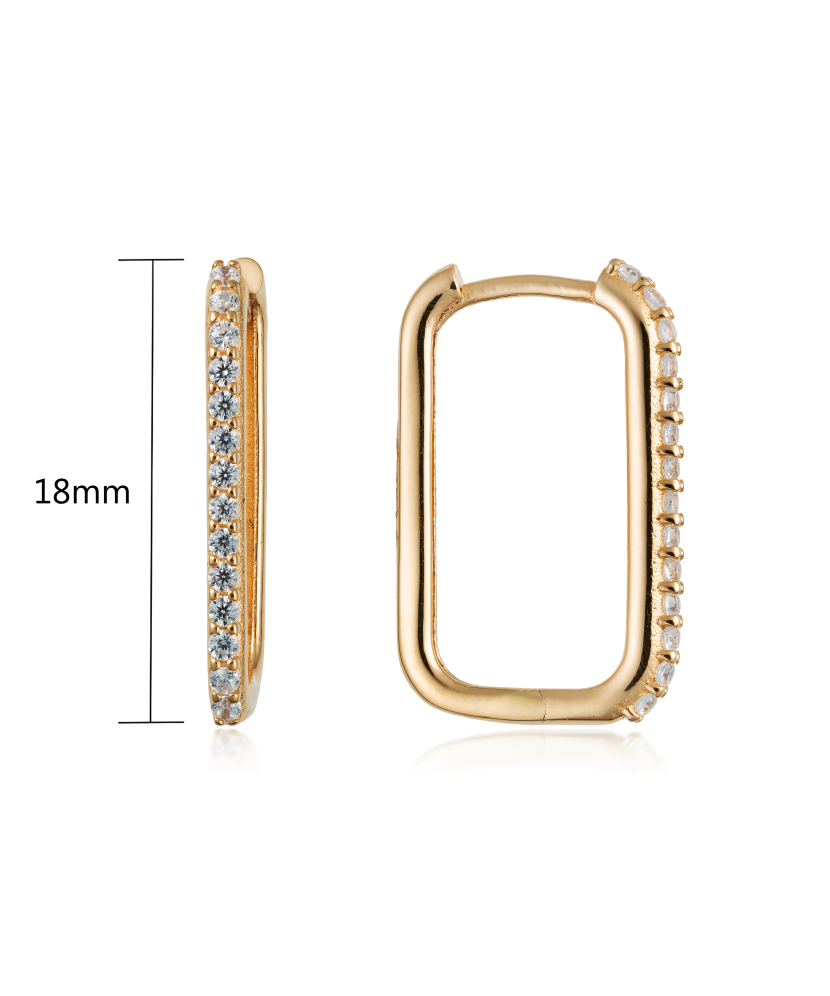 Kuldkõrvarõngad tsirkoonidega