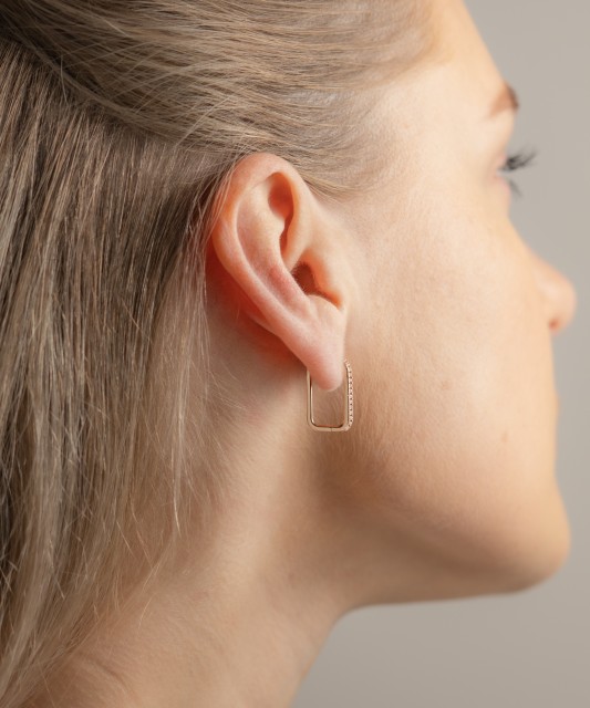 Kuldkõrvarõngad tsirkoonidega