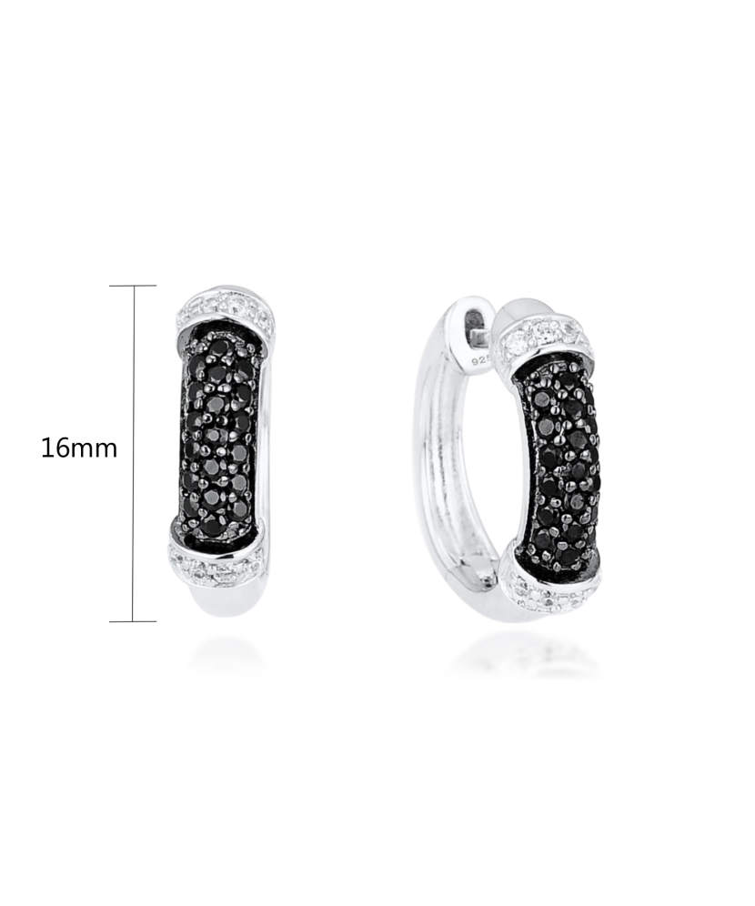 Hõbekõrvarõngad tsirkoonidega ja spinelliga