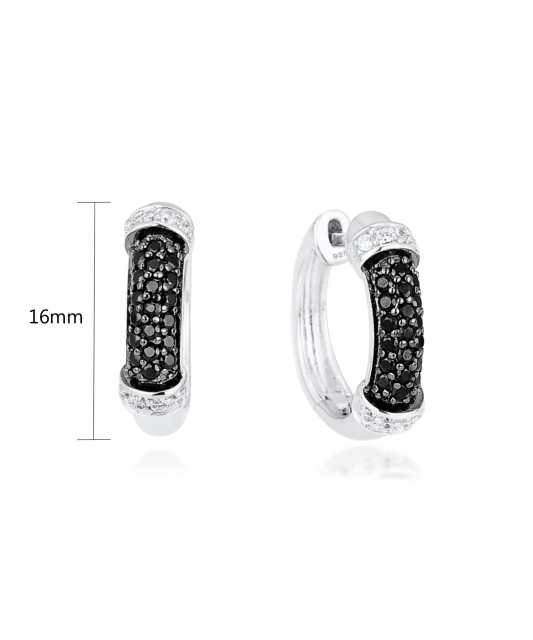 Hõbekõrvarõngad tsirkoonidega ja spinelliga