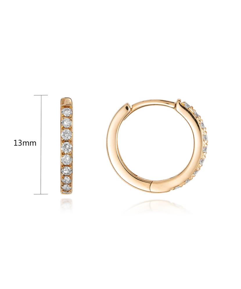 Kuldkõrvarõngad teemantidega