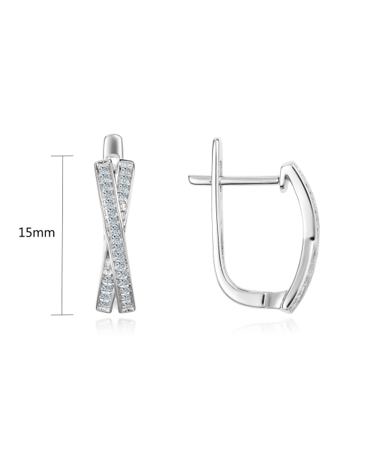 Серьги из белого золота с бриллиантами