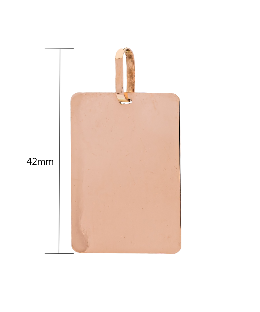 Золотой подвеска "Пластина"