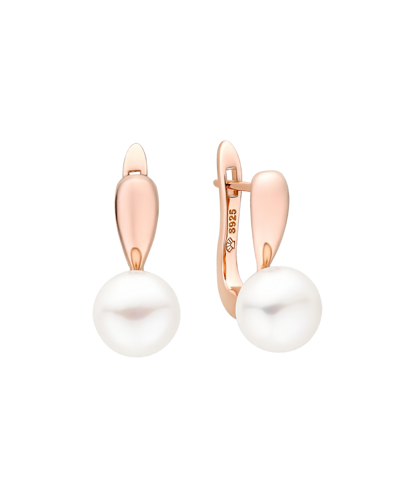 Kullatud hõbekõrvarõngad pärlitega