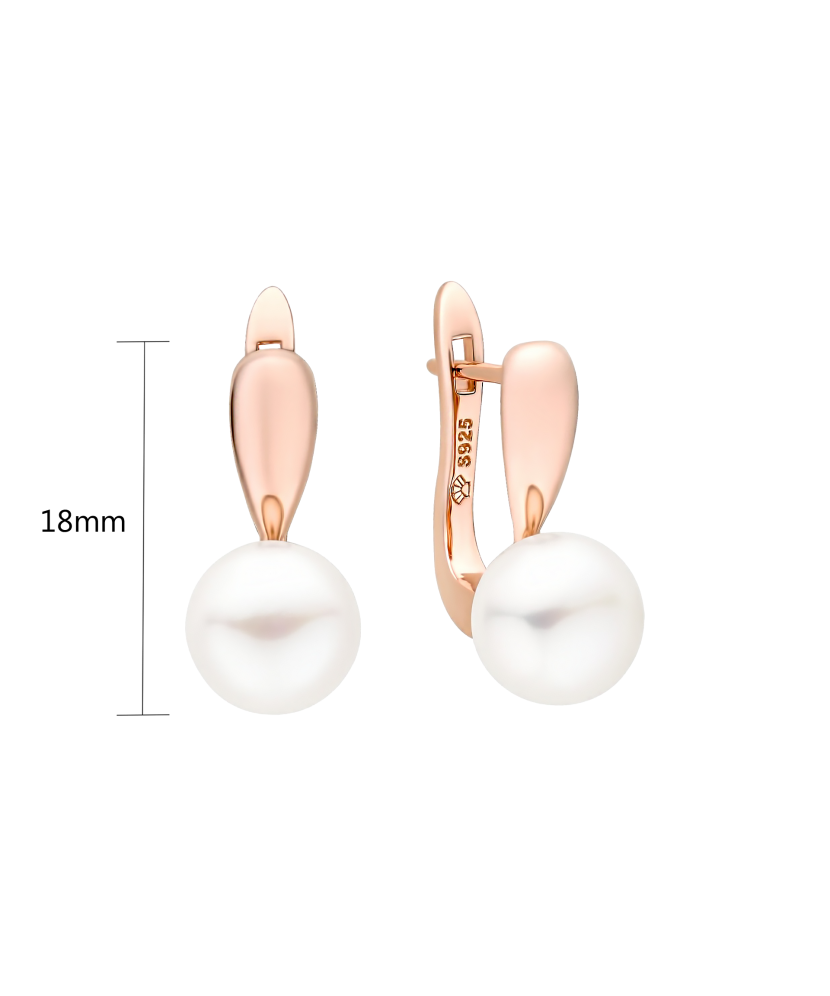 Kullatud hõbekõrvarõngad pärlitega