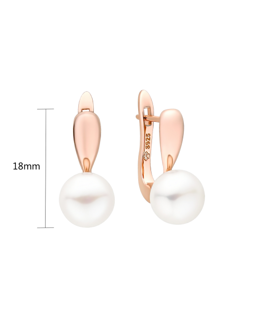 Kullatud hõbekõrvarõngad pärlitega