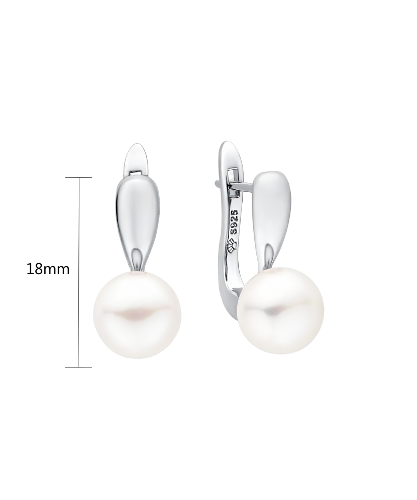 Hõbekõrvarõngad pärlitega