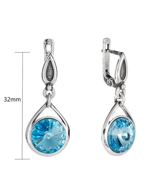 Hõbekõrvarõngad kristallidega