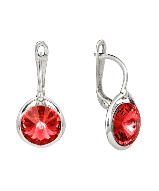 Hõbekõrvarõngad kristallidega