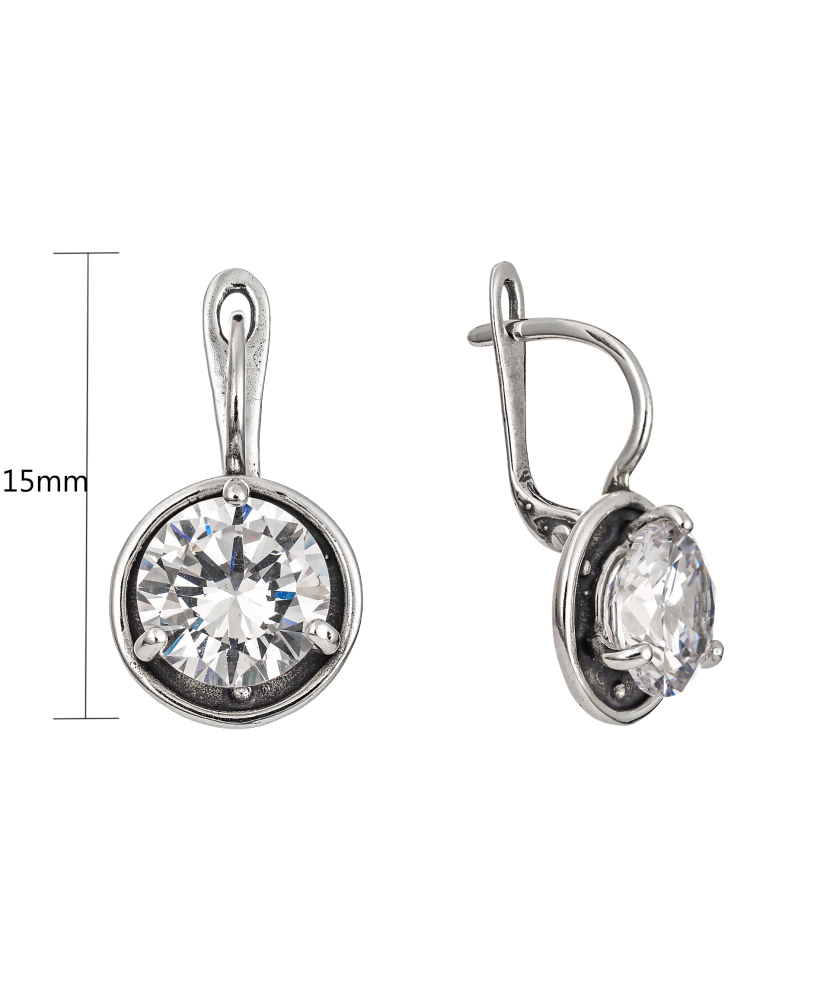 Hõbekõrvarõngad kristallidega