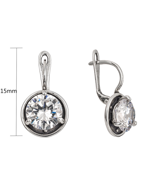 Hõbekõrvarõngad kristallidega