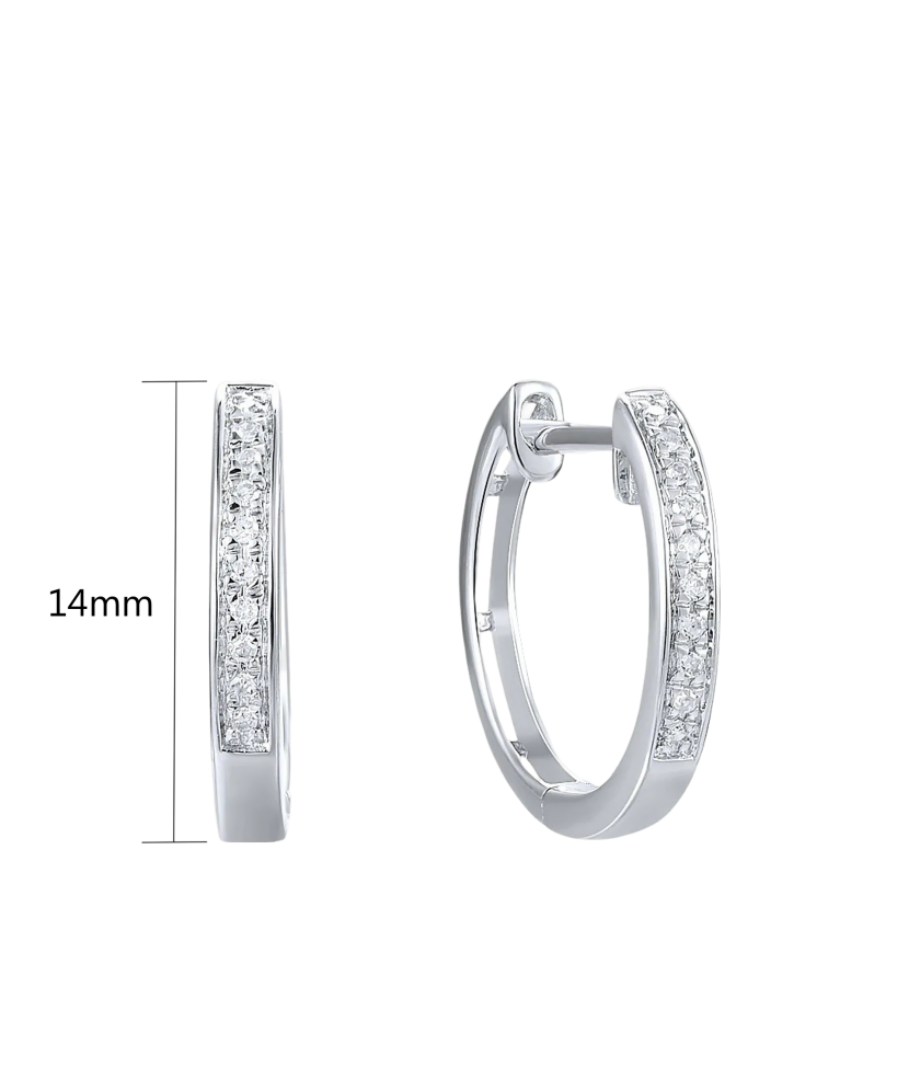 Серьги из белого золота с бриллиантами