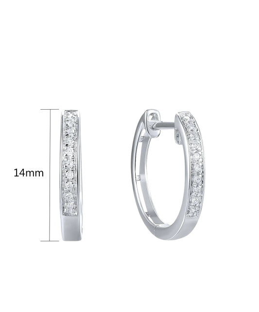 Valgest kullast kõrvarõngad briljantidega