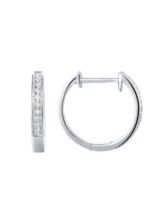 Серьги из белого золота с бриллиантами