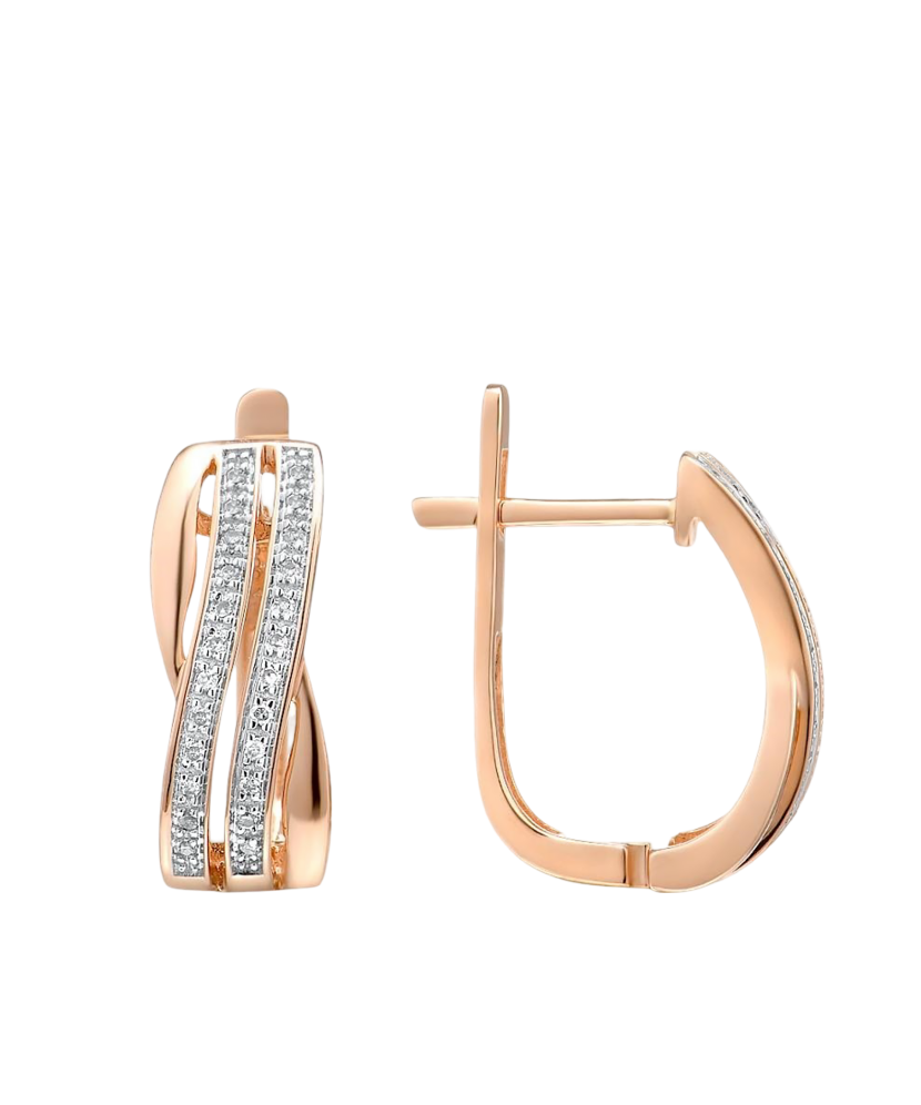 Kuldkõrvarõngad teemantidega